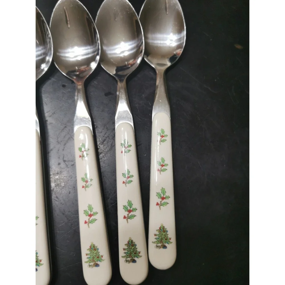 Lot Of 20 Tecnshan HOLIDAY HOSTESS Stainless Christmas Tree Silverware Flatware